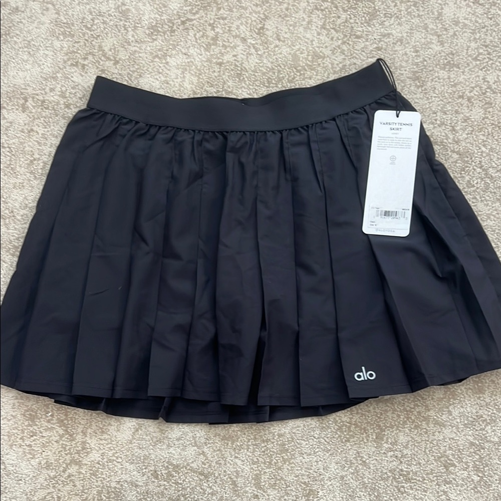 Alo Black Pleated Skirt